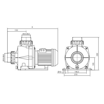 Насос Hayward HCP09101E KNG100 M.B(220В, 15.9 м3/ч, 1HP)