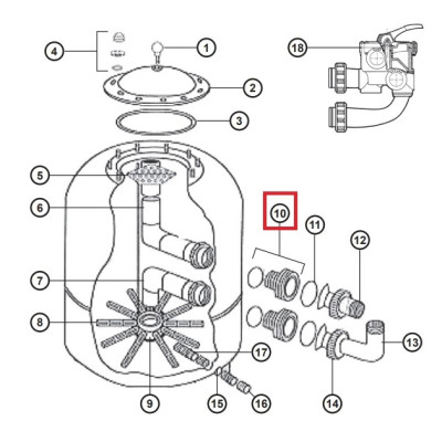 Муфта для фильтров Hayward NC (D500-600) NCX12014