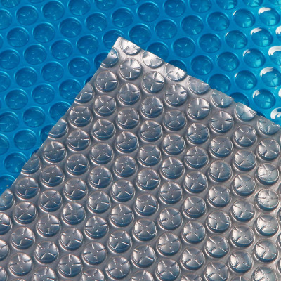 Солярное покрытие Aquaviva Platinum Bubbles серебро/голубой (5х50 м, 500 мкм)