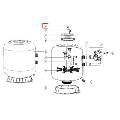 Болты крепления крышки фильтров Aquaviva L1200-1800