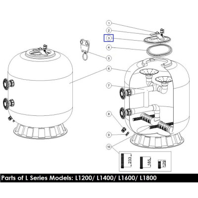 Смотровое окно для фильтра Aquaviva L1200-1800 (1161006)