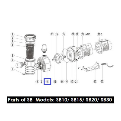 Корпус насоса Aquaviva SB/SR (89021308)