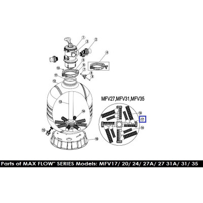 Дюзовая коробка для фильтров Aquaviva MFV27/31/35 (89012516)