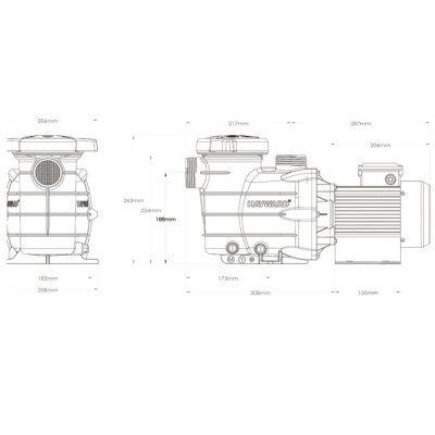 Насос Hayward PL 81005 (220V, пф, 13m3/h*8m, 0,75kW, 0,75HP)