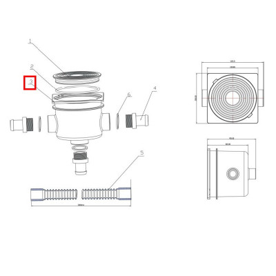 Корпус дозовой коробки Aquaviva EM2823