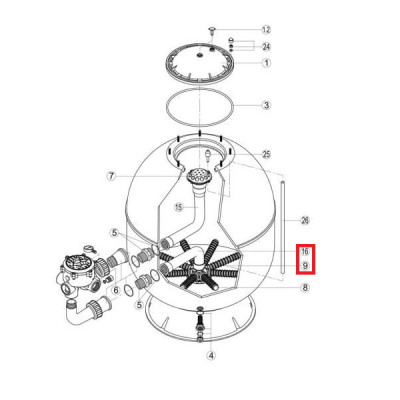 Коллектор с коленом Hayward S360SLE (RRFI0016.04R\RFD0310.72R)