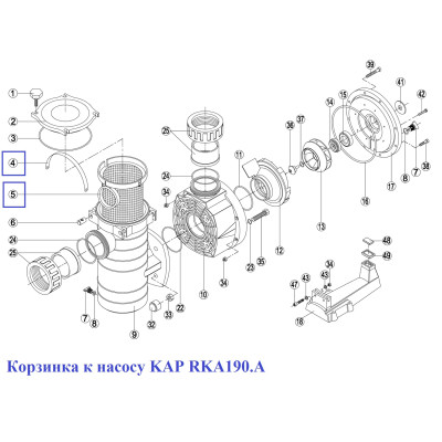 Корзина насоса KAP - RKA 190.A/ RBH0003.05R (RPUM0005.06R)