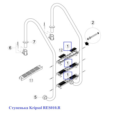 Ступенька Kripsol RES010.R