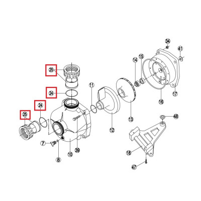 Накидная гайка насоса Kripsol KNG EK50.B (500100255000)