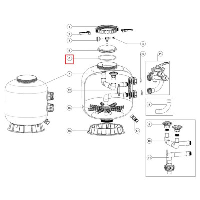 Резиновая прокладка для крышки фильтра Aquaviva RInglock S450-900