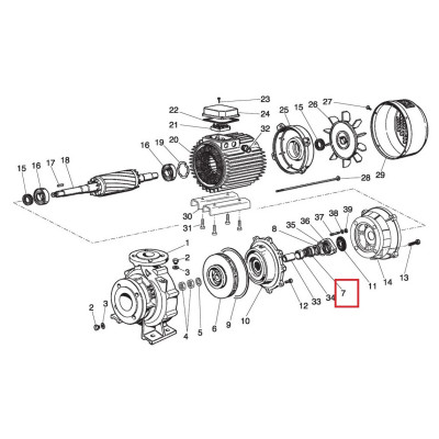 Сальник для насосов Saer IR4P Cast Iron вращ. часть (54250398)