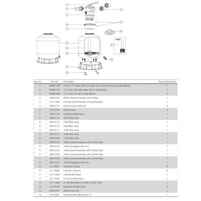 Фильтр Aquaviva V700 (19 м3/ч, D710)