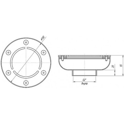 Форсунка донная 120 AISI316L